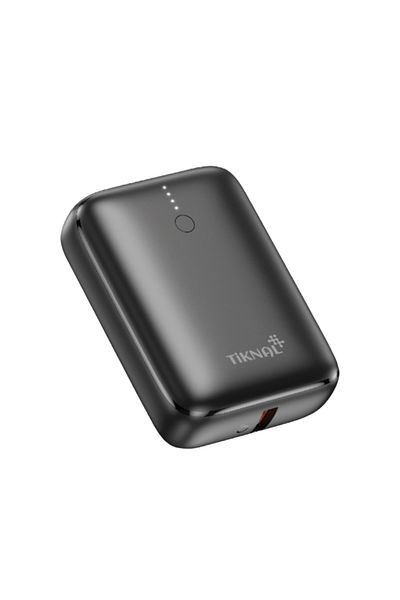 Tiknal 10000mAh Power Bank | 22.5W Fast Charging | PD USB-C + USB-A | Compact & Reliable | Black