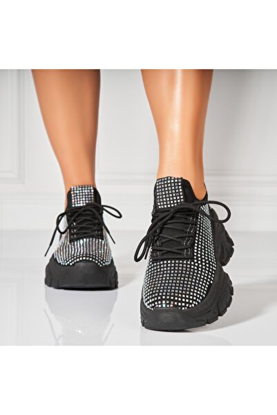 Joana Γυναικεία μαύρα αθλητικά παπούτσια από την Orien Textile