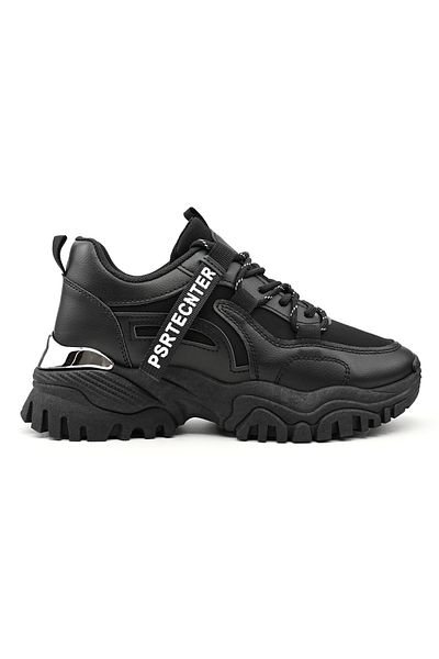 OEM Pantofi sport pentru femei, din piele ecologică, 1270, negru, mărimea 40 EU