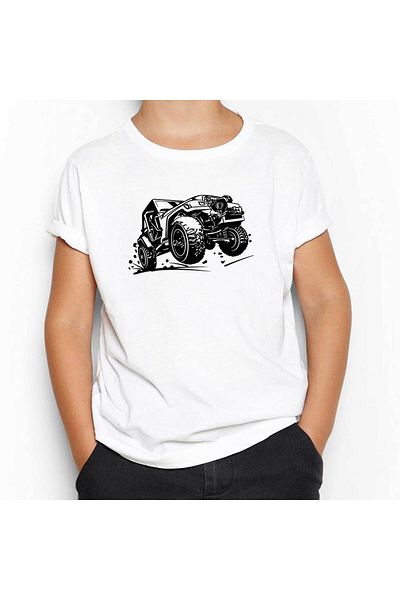Z zepplin Jeep Off Road White Kids T-Shirt
