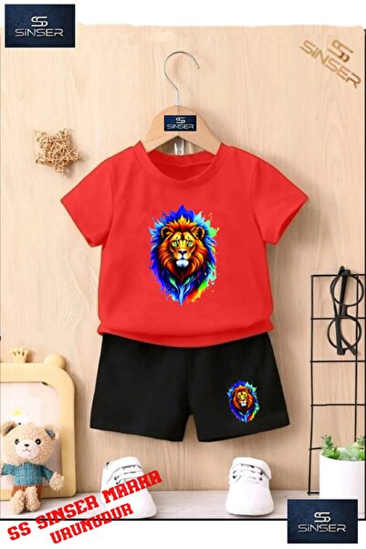 SS SİNSER تي شيرت برقبة دائرية مطبوع حسب الطلب للأطفال من PAINTED LION - طقم ...