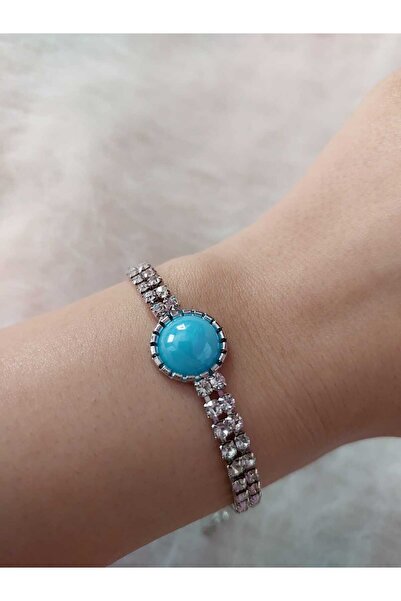 Avcıoğlu Aksesuar اسوارة نسائية حجر واحد موديل دائري حجر كريستال زركون اسوارة...