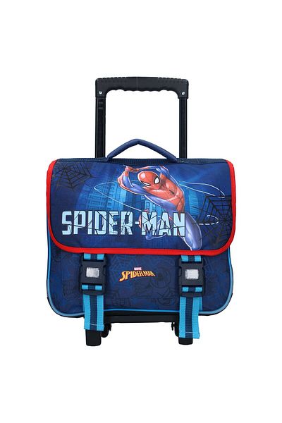 SPIDERMAN Spiderman print trolley, 38x31x15 cm, ergonomic and adjustable straps, Navy blue