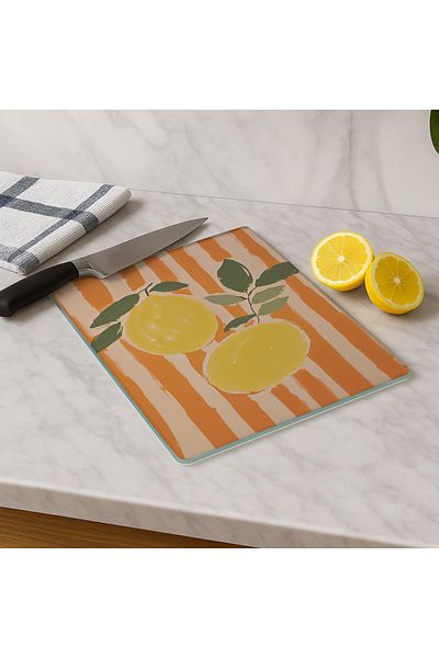 huhuli Glass Cutting Board 20X30 cm |   Tempered Glass |   Hygienic and Durable Kitchen Utensil