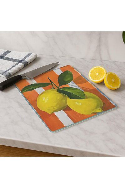 huhuli Cam Kesme Tahtası 20x30 cm | Temperli Cam | Hijyenik ve Dayanıklı Mutf...