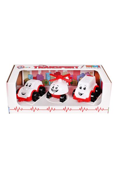 TechNokta Set of 3 cheerful mini vehicles, TechnoK, white