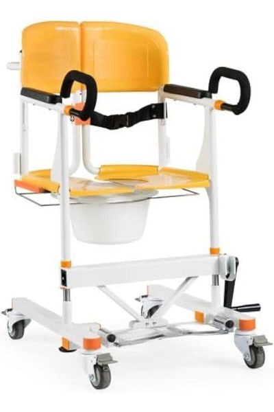 Generic Patient Transfer and Shower Chair with Manual Lift (18-inch)