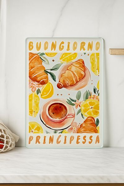 huhuli Glass Cutting Board 20X30 cm |   Tempered Glass |   Hygienic and Durable Kitchen Utensil