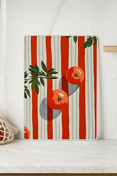 huhuli Glass Cutting Board 20X30 cm |   Tempered Glass |   Hygienic and Durable Kitchen Utensil