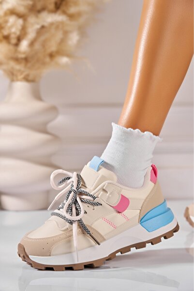 Joana Γυναικεία Adidas Μπεζ Οικολογικό Δέρμα Cadyn