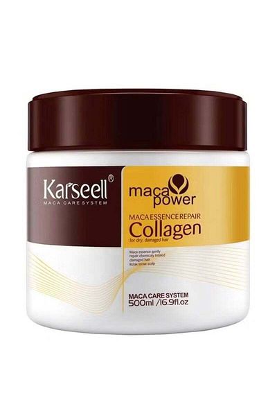 Karseell علاج الكولاجين للشعر من كارسيول، إصلاح عميق، ترطيب عميق، زيت الأرغان، قناع الكولاجين للشعر، لـ