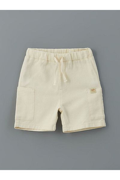 LC Waikiki LCW Kids Blue Elastic Waist Boy's Linen σορτς με τσέπες