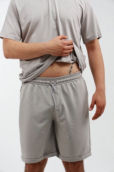 OXVİN Ανδρικό REGULAR Lycra Πτυσσόμενο πόδι, χτενισμένο βαμβακερό σορτς με τσέπες