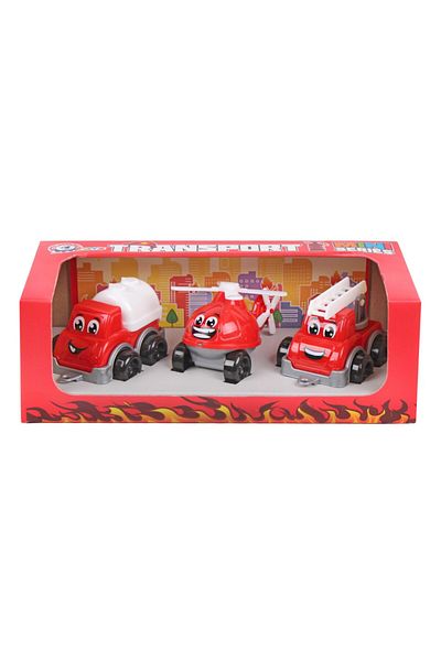TechNokta Set of 3 cheerful mini vehicles, TechnoK, red