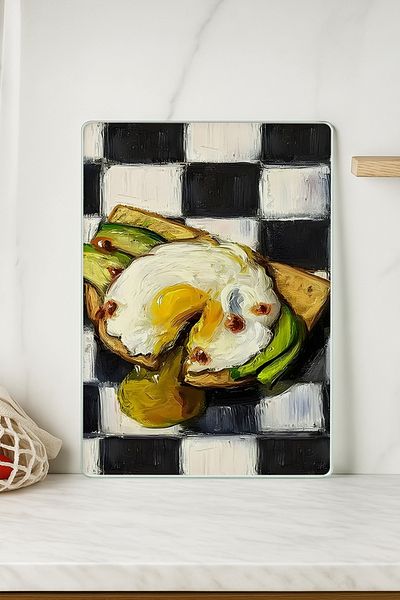 huhuli Glass Cutting Board 20X30 cm |   Tempered Glass |   Hygienic and Durable Kitchen Utensil
