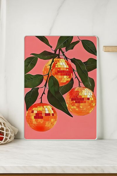 huhuli Glass Cutting Board 20X30 cm |   Tempered Glass |   Hygienic and Durable Kitchen Utensil