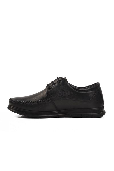 AYAKMOD Black Genuine Leather Men's Casual Shoes 126 m