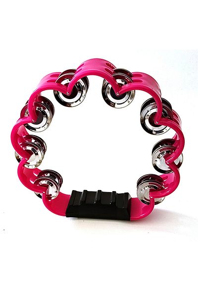 Choice Rose Red Petal Shaped Tambourine Plastic Percussion Tambourine for Musical Rhythm Instrument for Adu