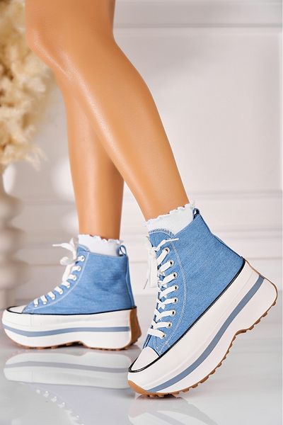 Joana Sneakersi dama Textil Albastri Dekota