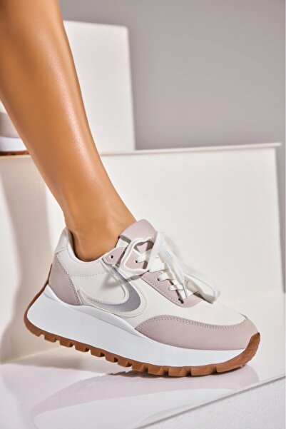 Joana Γυναικεία Adidas Μπεζ Amana από Οικολογικό Δέρμα