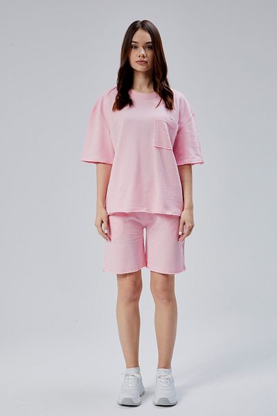 M MOONCOVER Women's Short Sleeve Shorts Summer Double Set