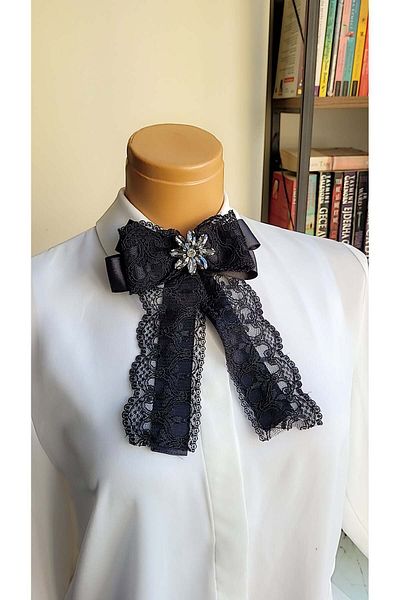 LO ADORO Women's Vintage Stone Tie and Brooch Specific Production