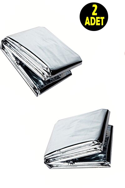 usin 2 ADET Gümüş Su Geçirmez Acil Durum İlk Yardım Termal Deprem Nem Sıcak S...