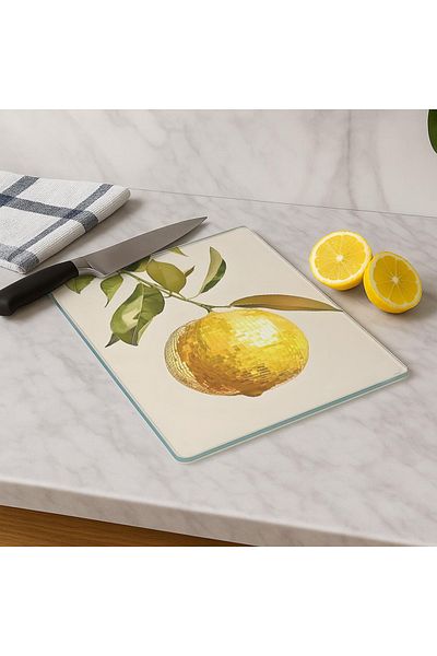 huhuli Glass Cutting Board 20X30 cm |   Tempered Glass |   Hygienic and Durable Kitchen Utensil