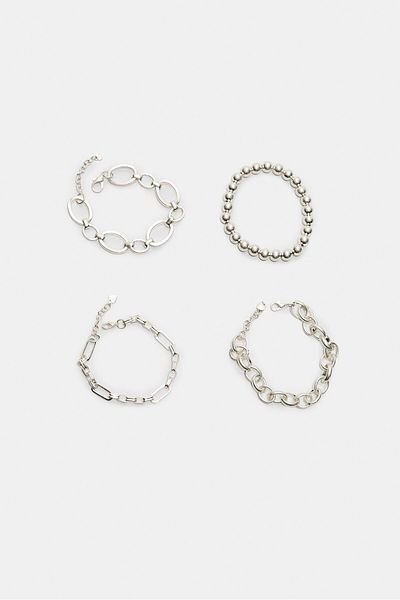 Stradivarius Set of 4 chain bracelets