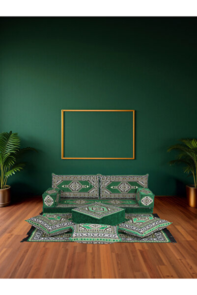 BAKIRÖZÜ HOME Şark Köşesi Takımı Konsepti Yeşil Yahyalı Modeli