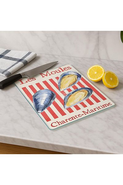 huhuli Glass Cutting Board 20X30 cm |   Tempered Glass |   Hygienic and Durable Kitchen Utensil