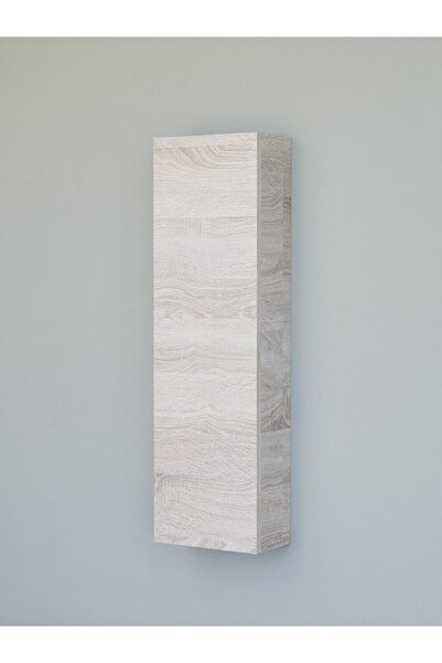 Detamob Kapaklı Raflı Banyo Dolabı, İnce Çok Amaçlı Dolap 104x31cm