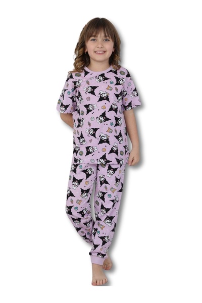 MixMax Bebe Kuromi Desenli Kız Çocuk %100 Pamuklu Pijama Takım