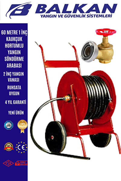 Balkan Ticaret 60 Metre Yangın Hortum Arabası+2 inç yangın vanası