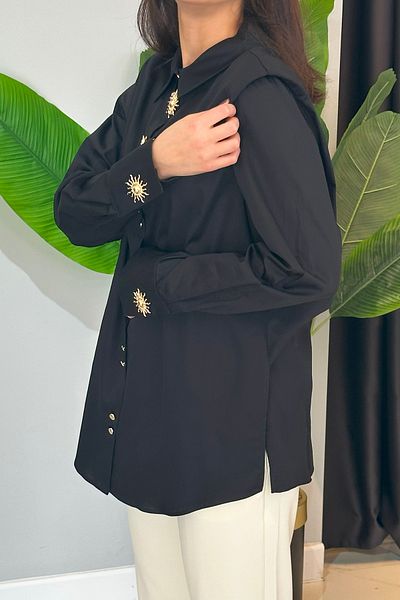 Missemramiss Line Stile Shirt Tunic 4811 Black