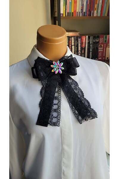 LO ADORO Women's Vintage Tie Special Edition Bow Tie Women's Collar Brooch