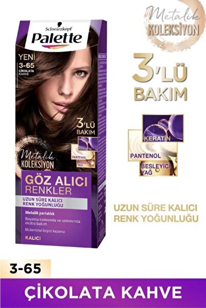 Palette Göz Alıcı Renkler Saç Boyası No: 3.65 Çikolata Kahve