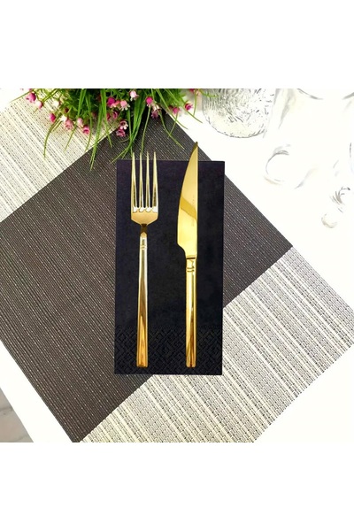 alenked 33x33 سم 2 طبقة 20 منديل ورقي أسود اللون قابل للطي