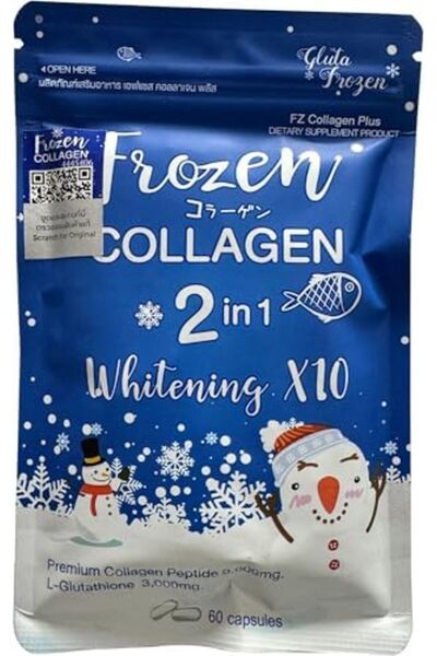 Frozen GLUTA FROZEN Detox and Collagen Whitening x10 glutathione - Double Pack, 10000mg