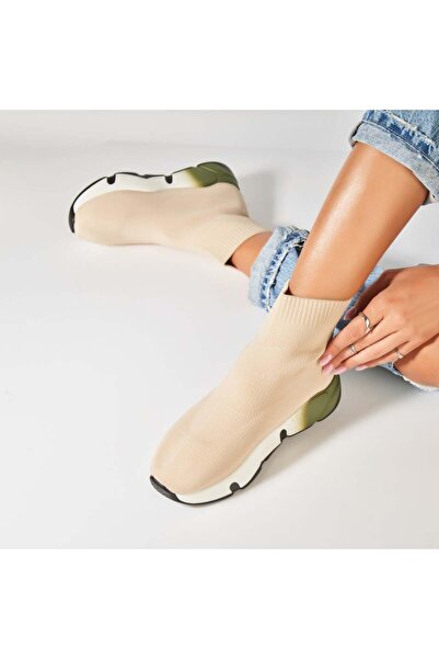 Joana Sneakersi dama Textil Bej Kaya