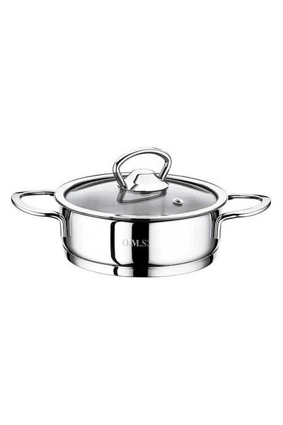 OMS Mini Steel Sauce 16 cm Ideal Size for Making Sauce for Making Food