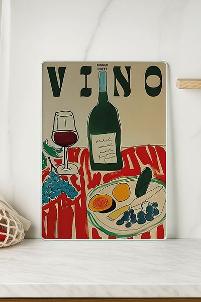 huhuli Glass Cutting Board 20X30 cm |   Tempered Glass |   Hygienic and Durable Kitchen Utensil