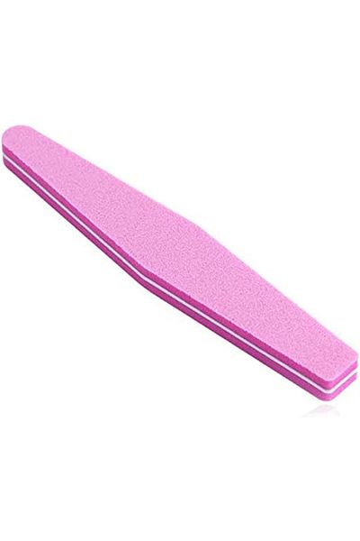 LA PERLA TECH Professional Buffer Sanding Washable Sandpaper Diamond Shape Nail File Manicure Tool (Pink)