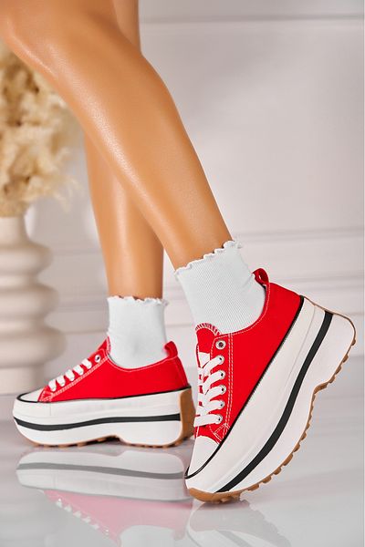 Joana Sneakersi dama Textil Rosii Joline