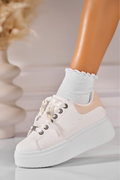 Joana Γυναικεία Adidas Μπεζ Οικολογικό Δέρμα Aleda