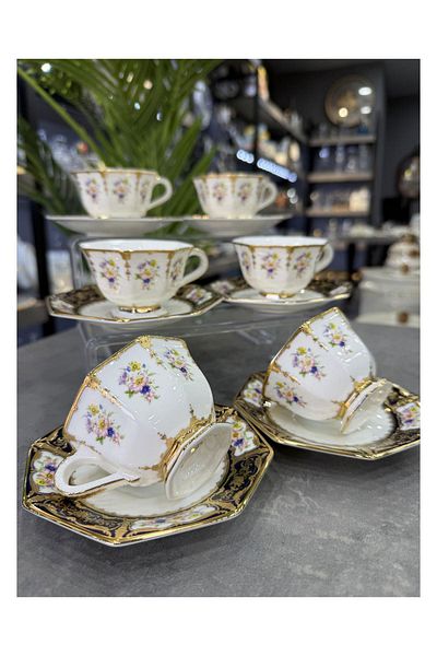 ROY KING Luxury Bone China Porcelain 6 Liters 9 Kochçuba Retro Cup Set