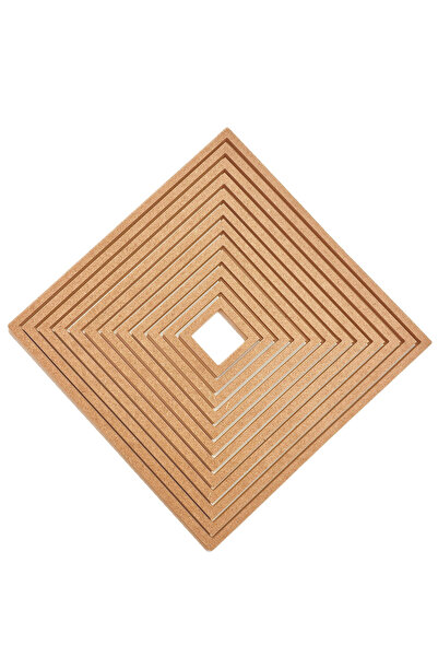 Buradadavar Hobi Ahşap 12'li Kare Ham Mdf, 8mm Kalınlık, 30 Cm Kasnak, Boyanabilir Vidasız Kasnak, Makrome Halkası