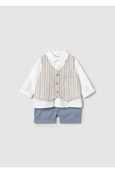 MAYORAL Baby Boy Shorts and Shirt Vest Suit