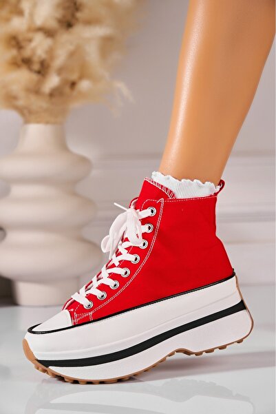 Joana Women's Sneakers Textile Red Dekota