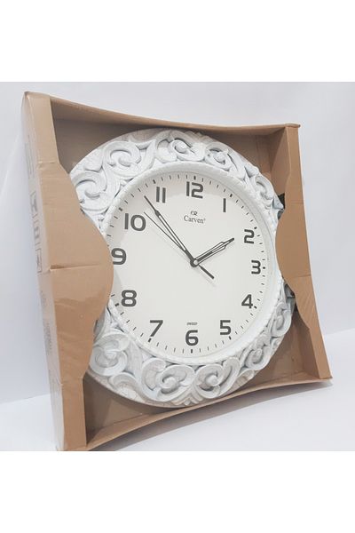 renkli çiçekler Wall Clock White Round 35 cm Wall Clock